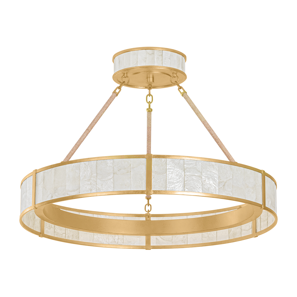 30-Inch Capiz Ring Chandelier / Default Title