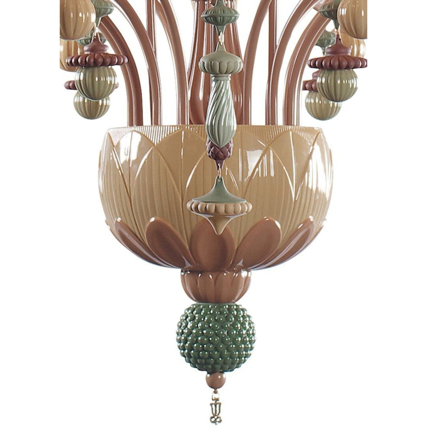 20-Light Porcelain Botanical Chandelier