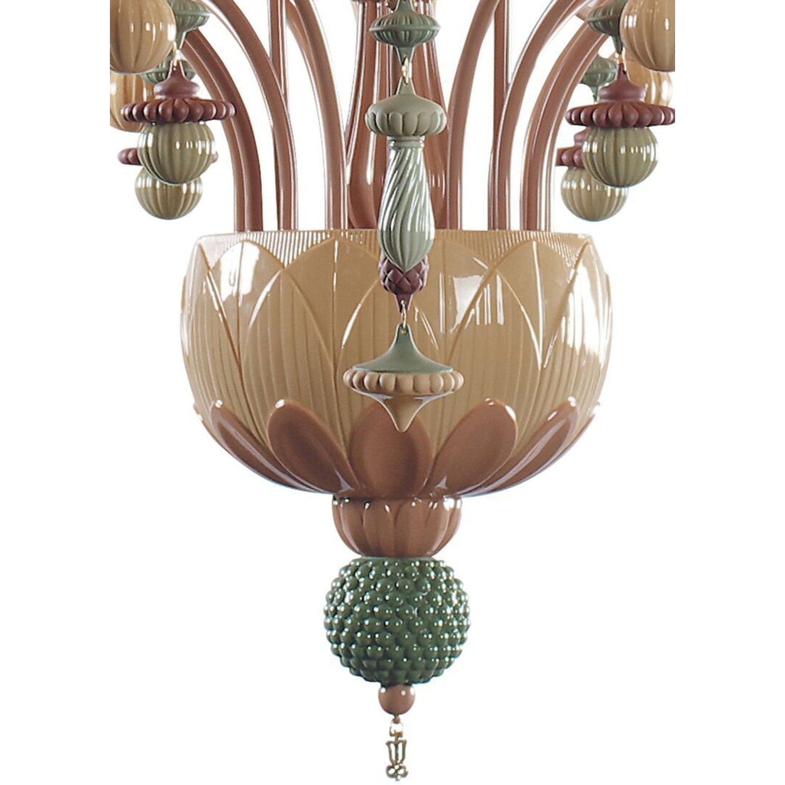 20-Light Porcelain Botanical Chandelier