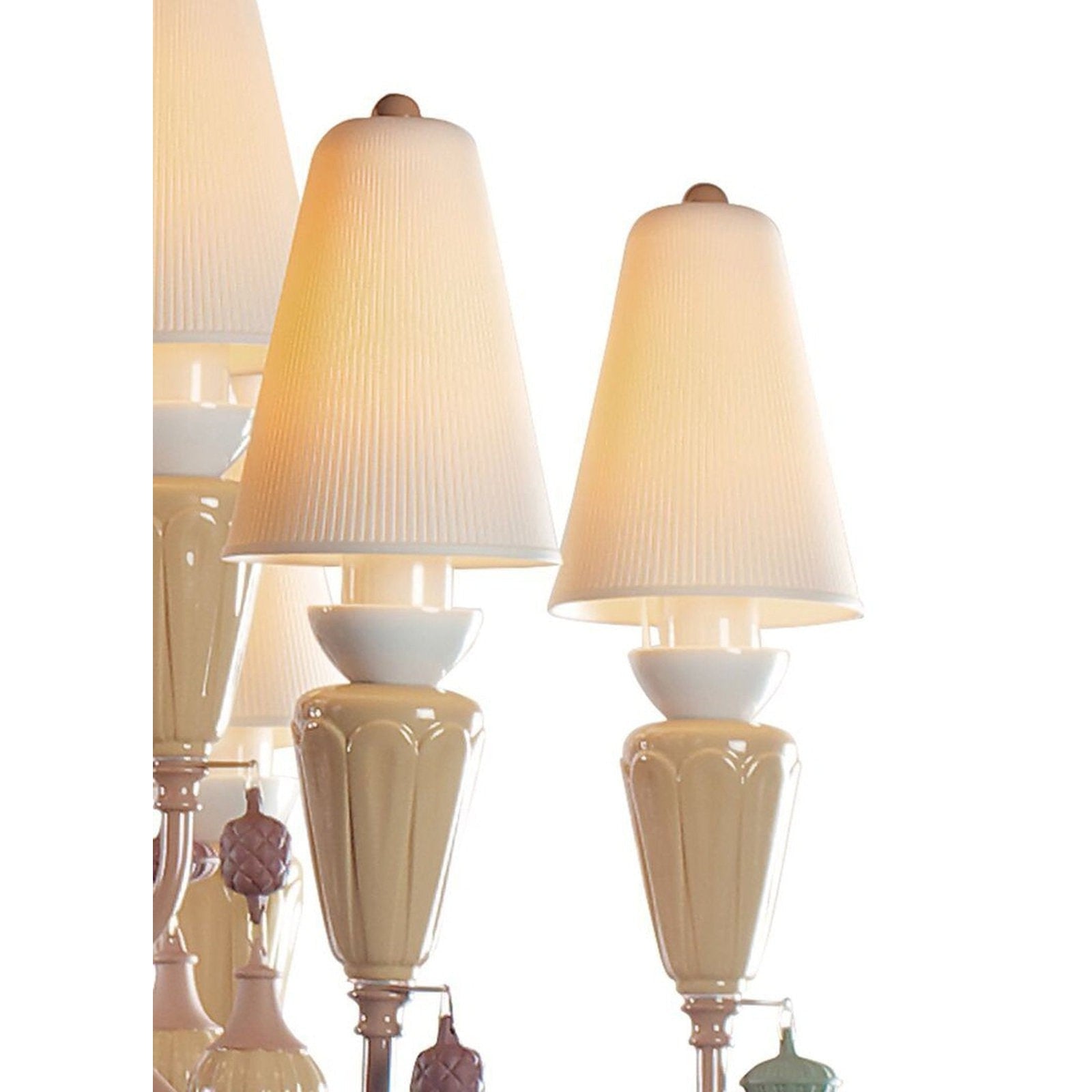 20-Light Porcelain Botanical Chandelier