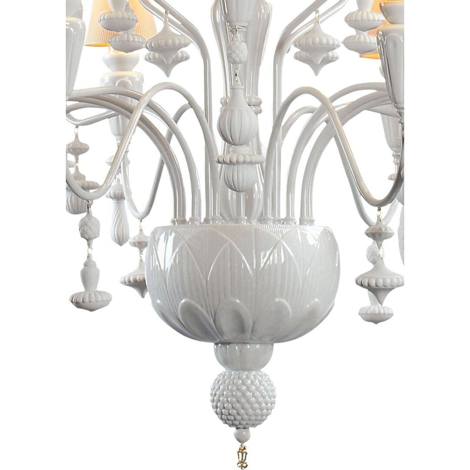 20-Light Porcelain Botanical Chandelier
