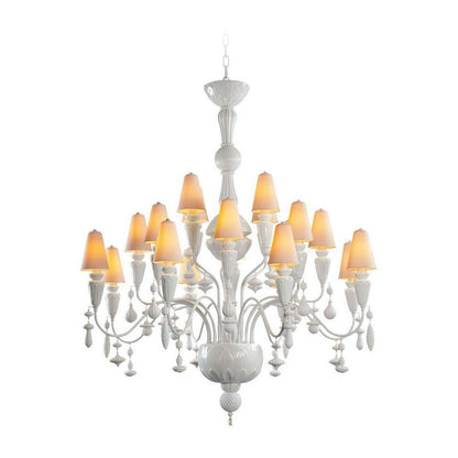 20-Light Porcelain Botanical Chandelier