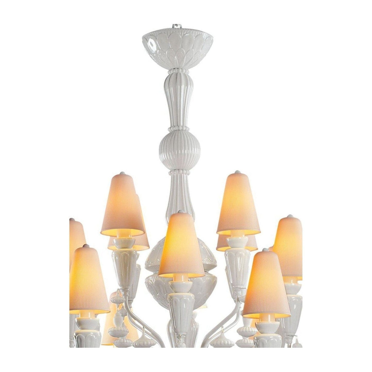 20-Light Porcelain Botanical Chandelier