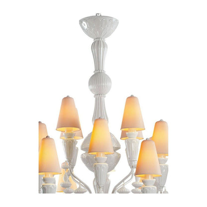 20-Light Porcelain Botanical Chandelier