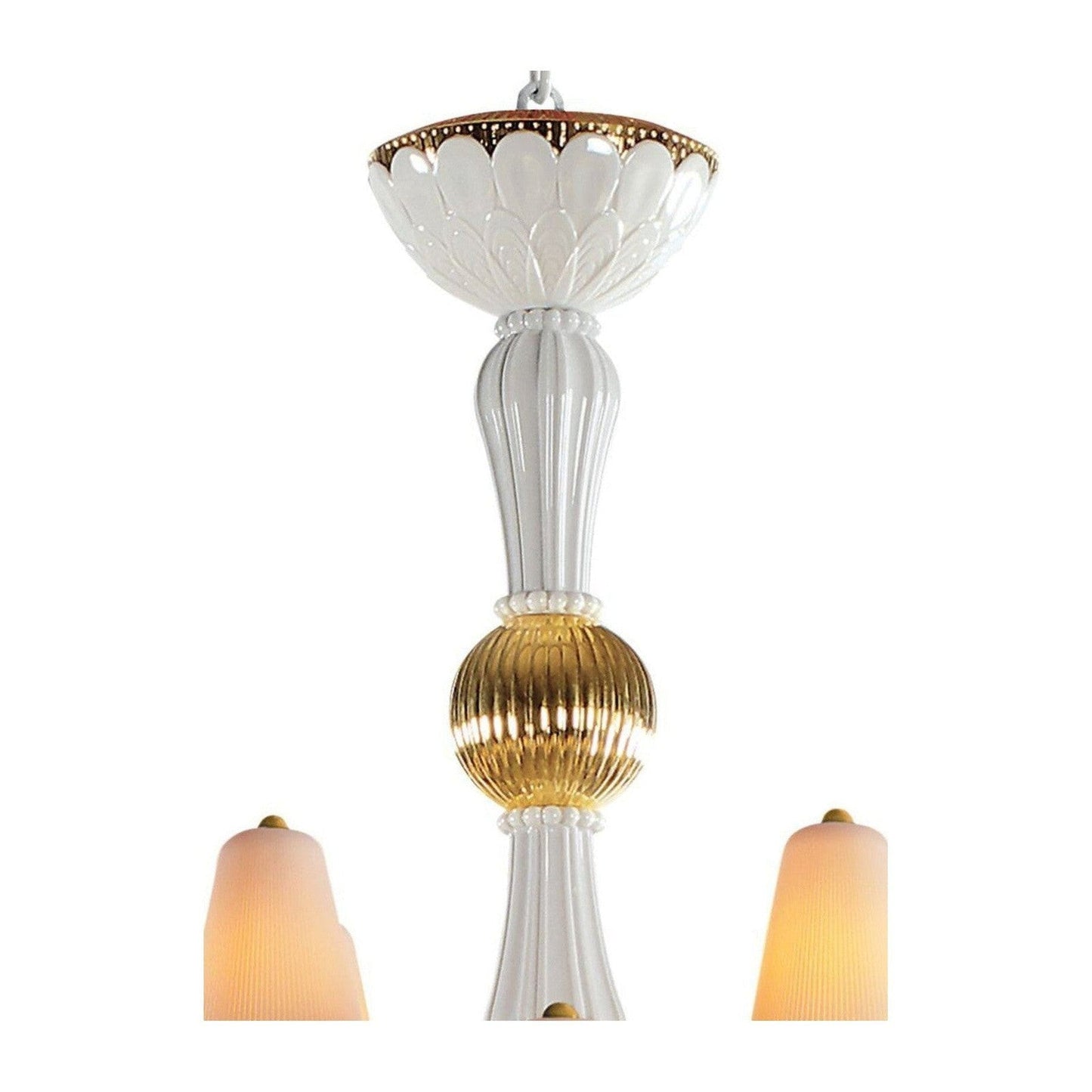 20-Light Porcelain Botanical Chandelier / Ocean I