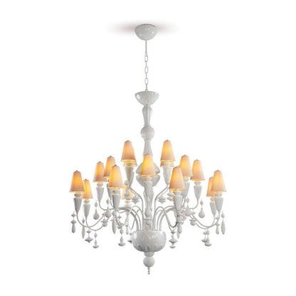 20-Light Porcelain Botanical Chandelier