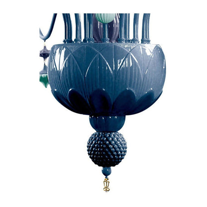 20-Light Porcelain Botanical Chandelier