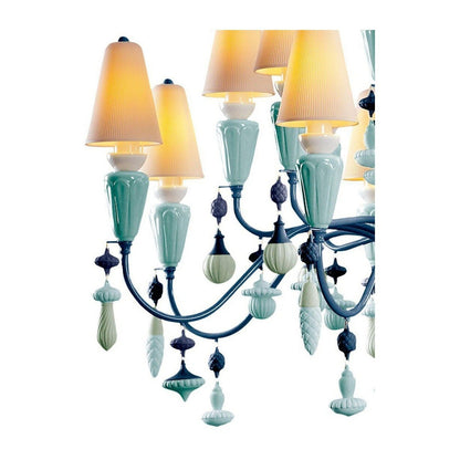 20-Light Porcelain Botanical Chandelier