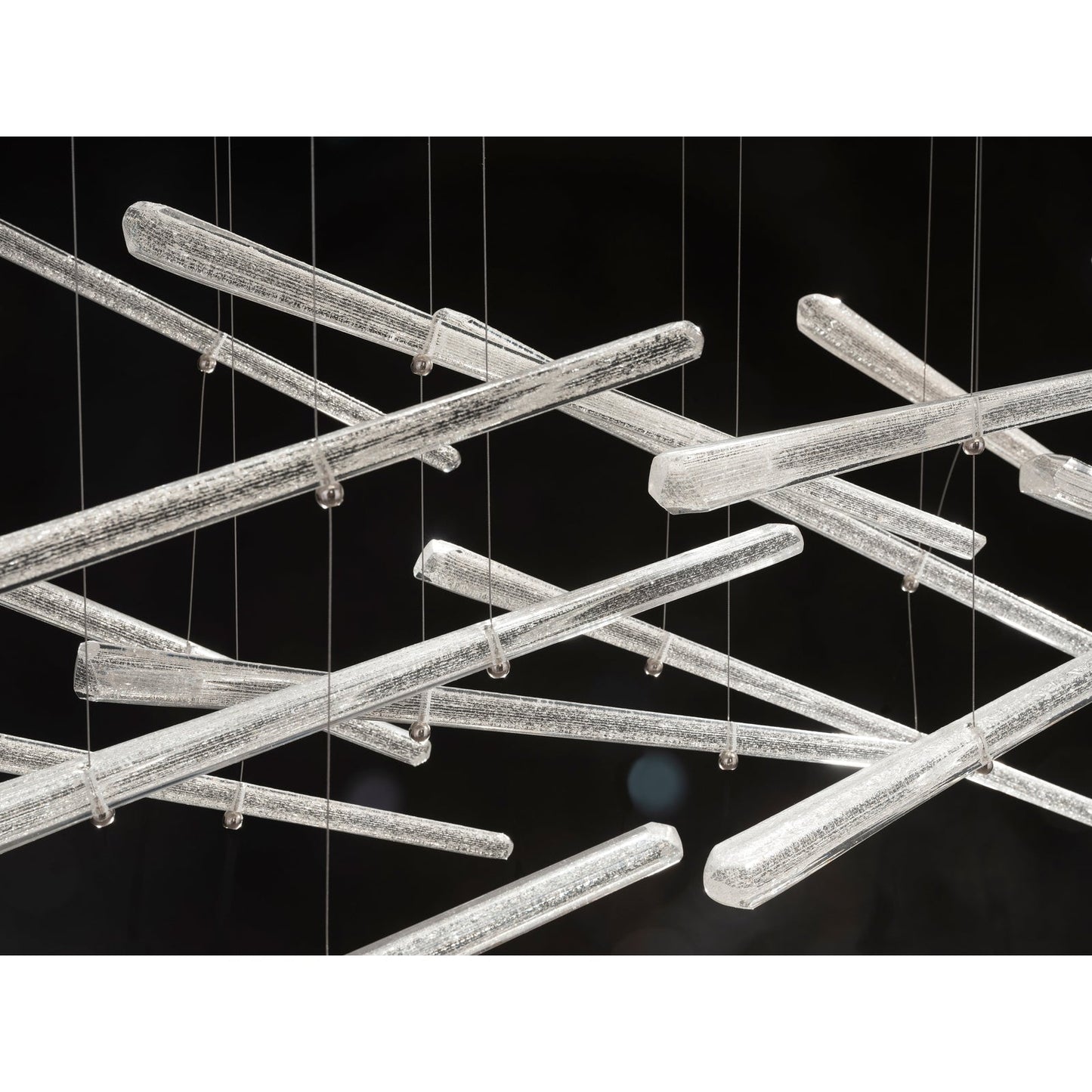 20-Spire Rectangular Glass Pendant Light