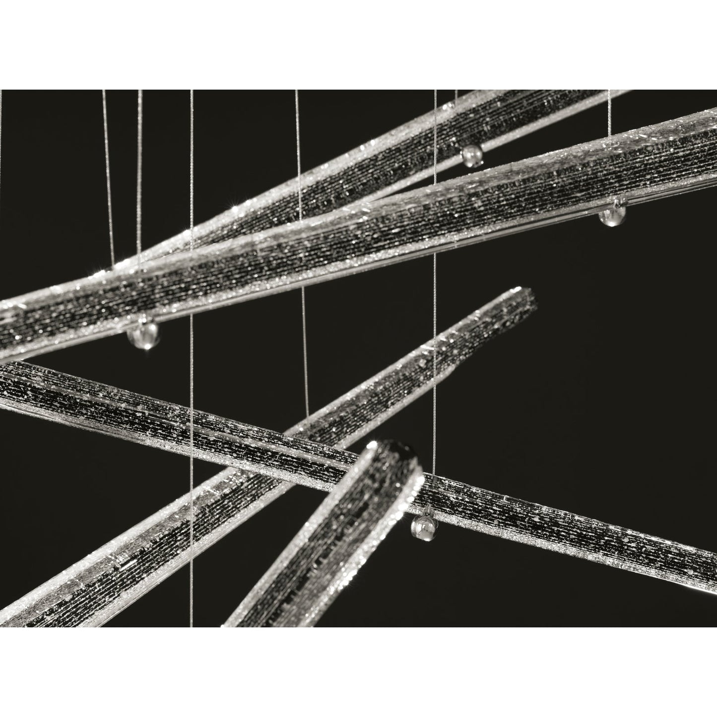 20-Spire Rectangular Glass Pendant Light