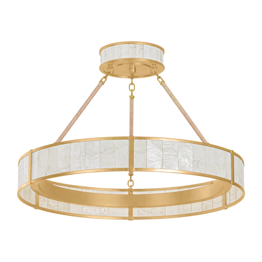 30-Inch Capiz Ring Chandelier / Default Title