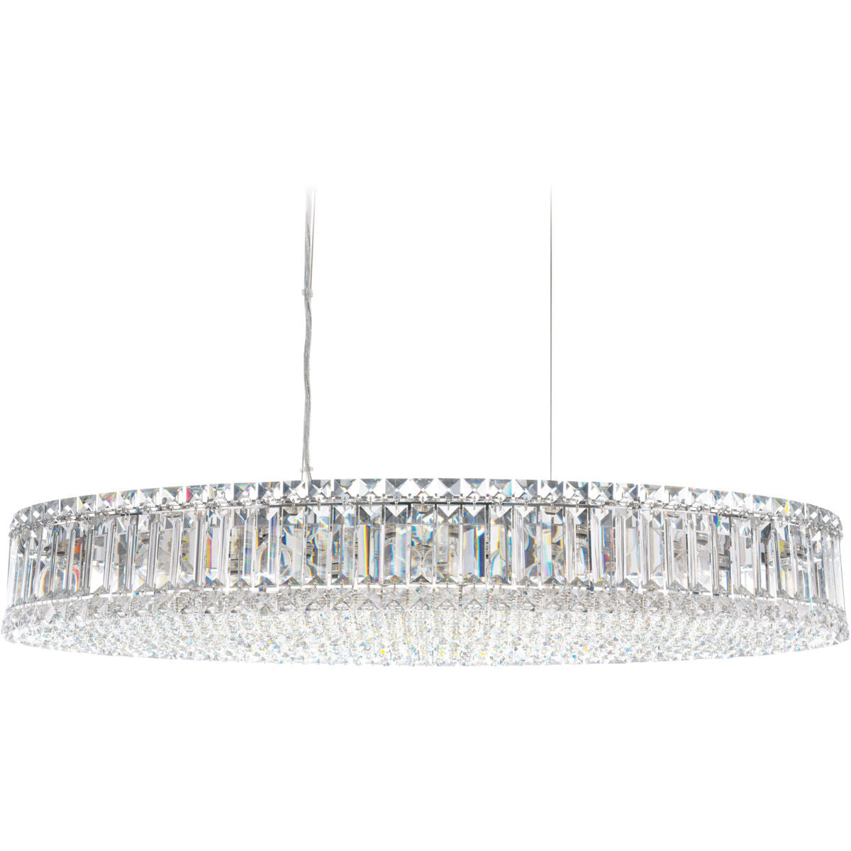 Art Deco Crystal Linear Pendant Light / Clear Optic Crystal