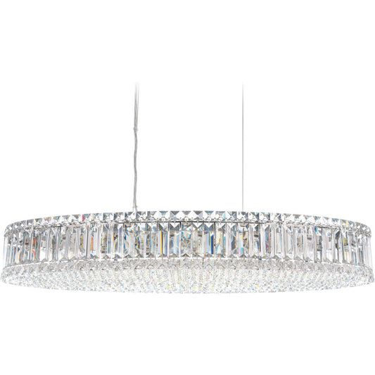 Art Deco Crystal Linear Pendant Light / Clear Optic Crystal