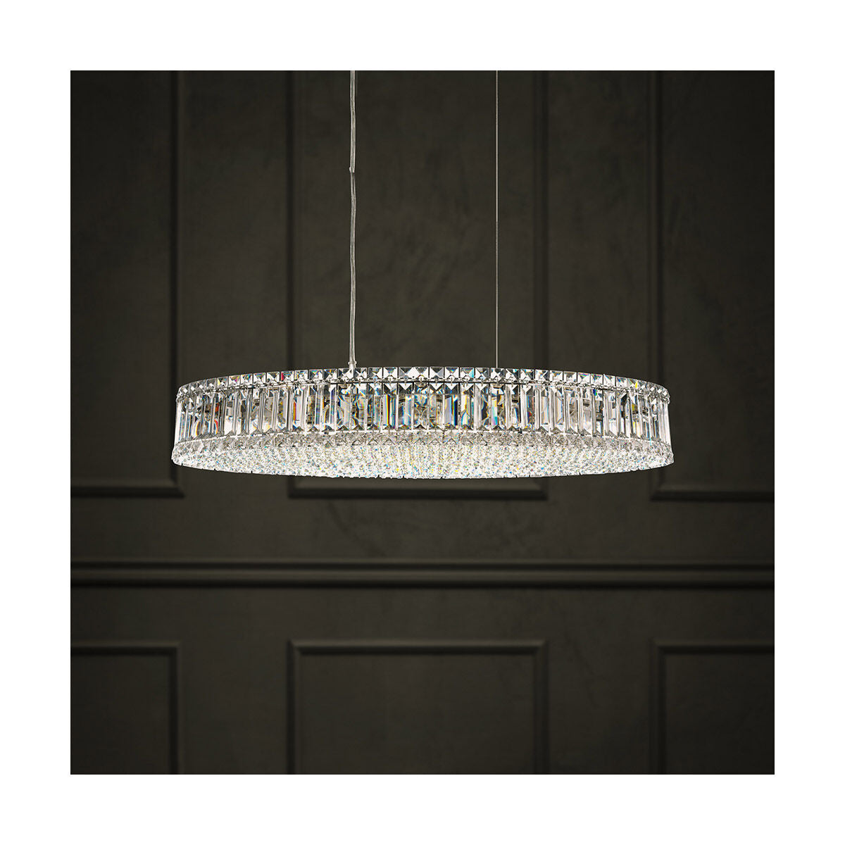 Art Deco Crystal Linear Pendant Light / Clear Radiance