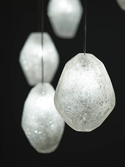 Clear Quartz Glass Drop Pendant Light