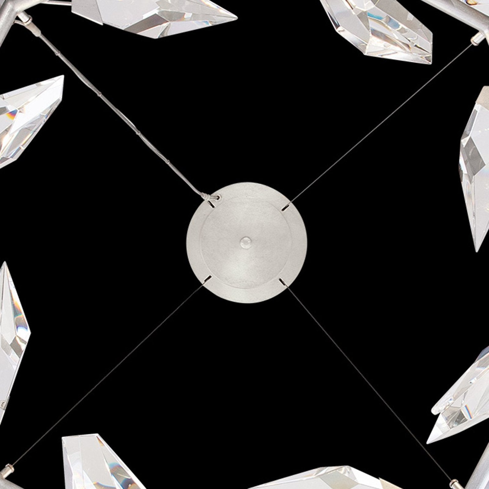 Crystal Leaf Branch Round Pendant Light