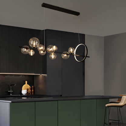 Modern Glass Bubble Ball Chandelier / White Light / Large Size