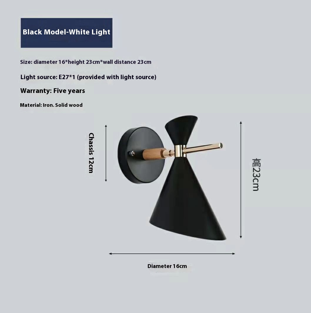 Modern Nordic Iron Wall Light / Without Light Source / Black