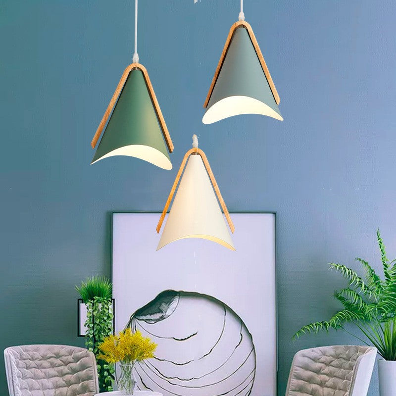 Nordic Single-Head Iron Pendant Light / Gray / Single Head