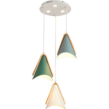 Nordic Single-Head Iron Pendant Light / Green / Single Head