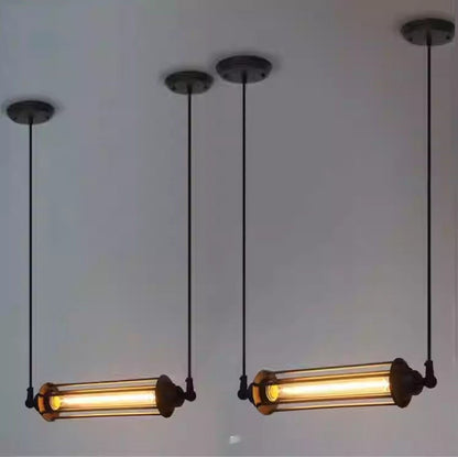 Retro Single-Light Iron Cage Pendant Light / 8W LED / Single Head