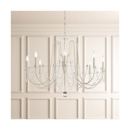White Crystal Chain Chandelier / Aurelia